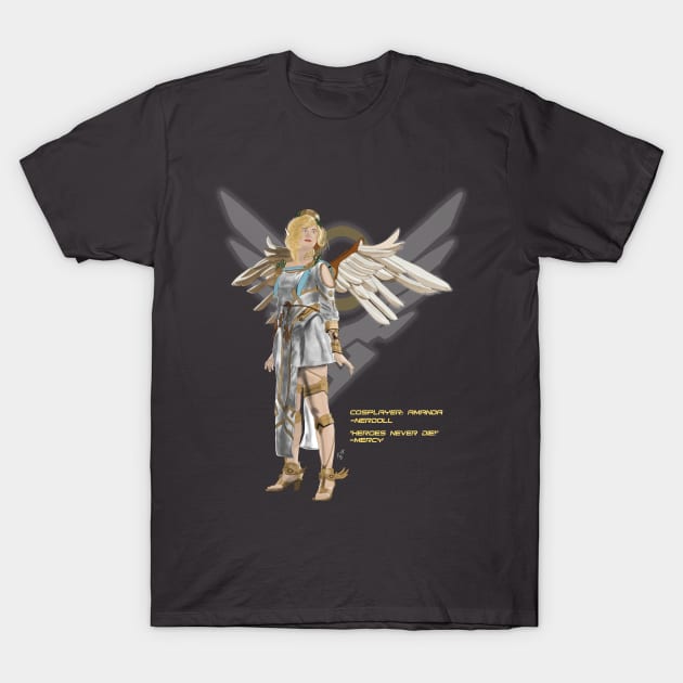 Cosplay Painting - Mercy T-Shirt by ComicManiac